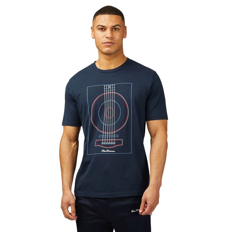 Ben Sherman Linear Guitar Print Tee image number 0